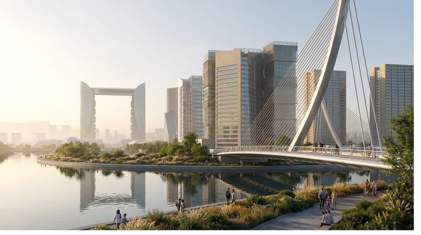 Aerial Master Plan — Green Belt & Canals